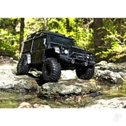 Traxxas TRX-4 Land Rover Defender 1:10 4X4 Electric Trail Crawler With Winch Black (+ TQi 4-ch XL-5 HV Titan 550) -Radio Controlled Model Shop TRX82056 84 BLK 4