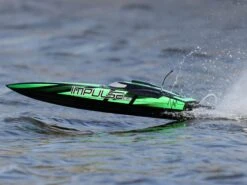 Proboat Impulse 32 Brushless Deep-V RTR With Smart - Black/Green -Radio Controlled Model Shop b prb08037t1 x