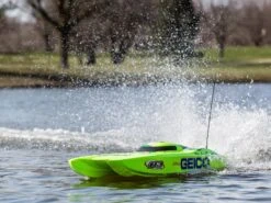 Proboat Miss Geico Zelos 36 Twin Brushless Catamaran RTR -Radio Controlled Model Shop b prb08040v2 d