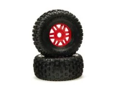 Arrma DBOOTS Fortress Tire Set Glued (Red) (2pcs)
