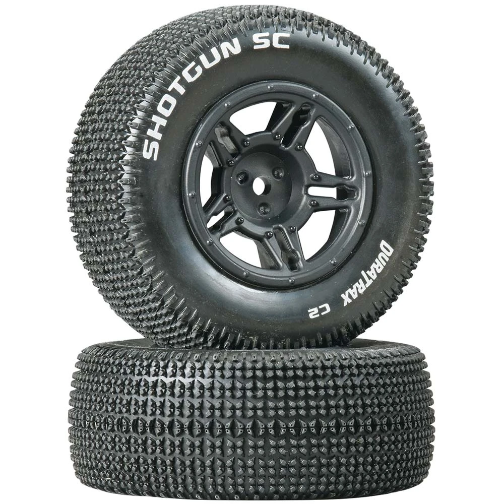 Duratrax Shotgun SC Tire C2 Mntd Blk Slash Blitz SCRT10 (2) 1 Duratrax Shotgun SC Tire C2 Mntd Blk Slash Blitz SCRT10 (2)