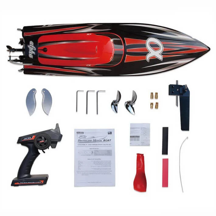 JOYSWAY ALPHA BRUSHLESS ARTR RED RACING BOAT With Out Battery And Charger 2 JOYSWAY ALPHA BRUSHLESS ARTR RED RACING BOAT With Out Battery And Charger - Image 2
