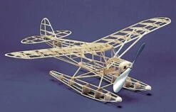 Herr Free Flight Rubber Powered Piper Super Cub With Floats