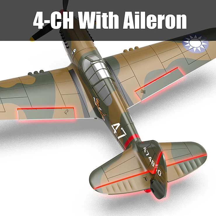 VOLANTEX P40 WARHAWK 4CH 400MM BRUSHED With GYRO EPP - Ready To Fly 4 VOLANTEX P40 WARHAWK 4CH 400MM BRUSHED With GYRO EPP - Ready To Fly - Image 4