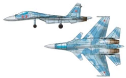 Trumpeter Sukhoi Su-33 UB Flanker (qty 6) 1:350
